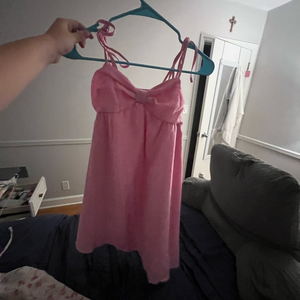 Pink Bow-Tie Women's mini dress
